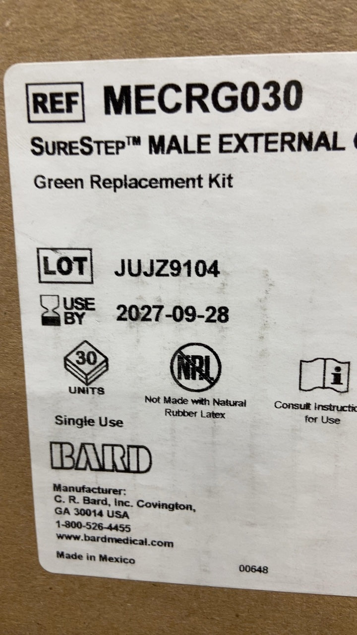 MECRG030 - BARD - SureStep MALE EXTERNAL Green Replacement Kit, (BX/30)