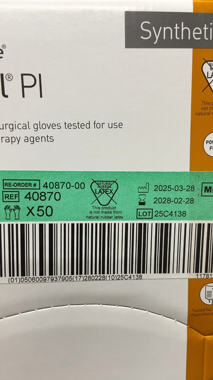 40870 - MOLNLYCKE - Surgical gloves tested for use with therapy agents, (BX/50)