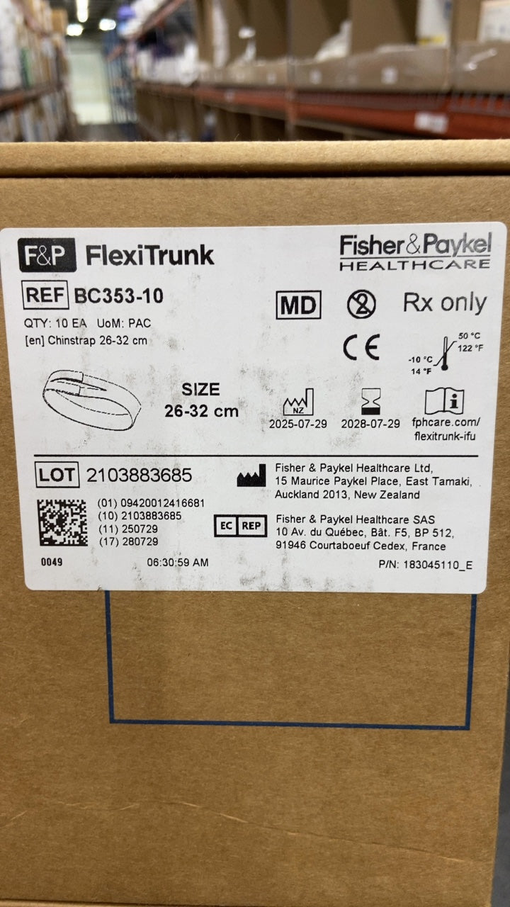 BC353-10 - FISHER & PAYKEL - FlexiTrunk Chinstrap 26-32 cm, (BX/10)