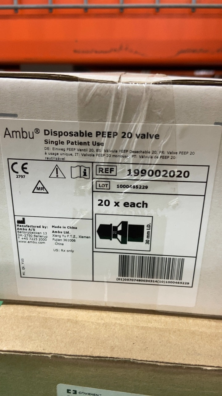 199002020 - AMBU - Disposable Peep Valves - PEEP Valve, Disposable, No Adaptor, 65 mm x 45 mm, (BX/20)