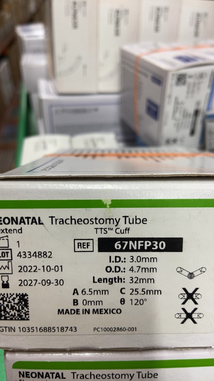 67NFP30 - SMITHS MEDICAL - Bivona FlexTend Cuffed Neonatal Trach Tubes - Neonatal Tracheal Tube, Flextend, Cuff, 3.0 mm, (BX/1)