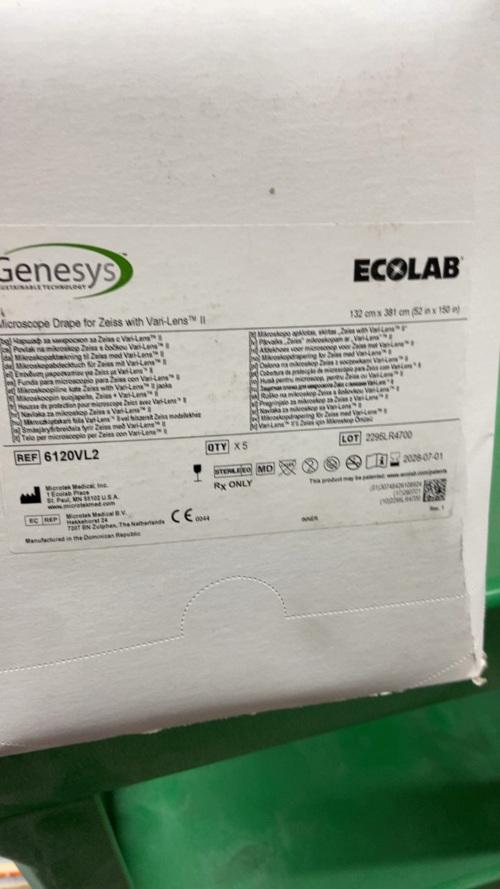 6120VL2 - MICROTEK MEDICAL - Microscope Drape for Zeiss with Van-Lens™ II, (BX/5)