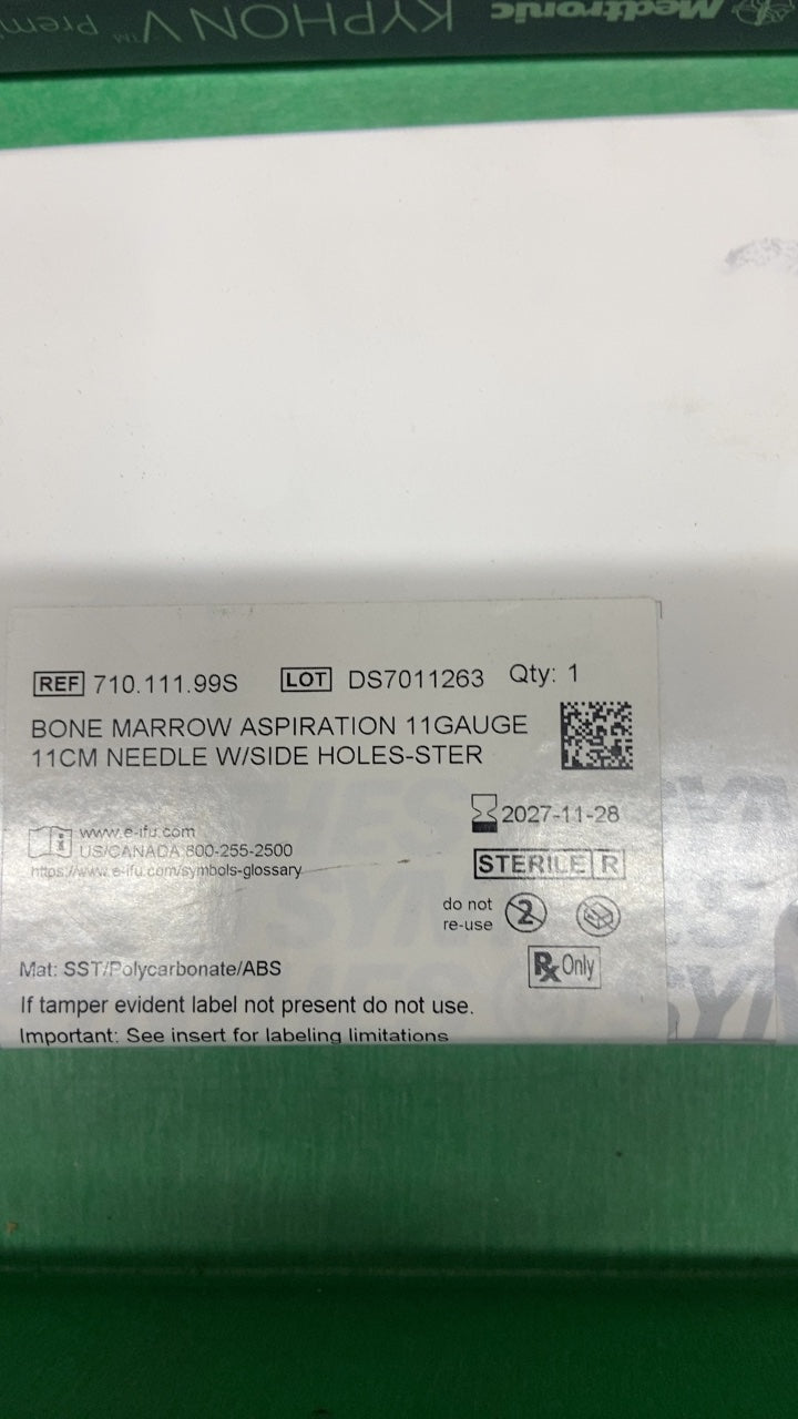 710.111.99S - SYNTHES - BONE MARROW ASPIRATION 11GAUGE 11CM NEEDLE W/SIDE HOLES-STER, (BX/1)