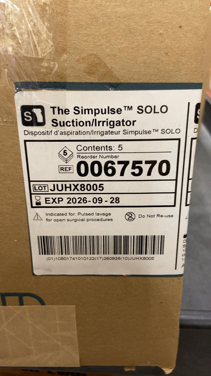 67570 - BARD - The Simpulse™ SOLO Suction/Irrigator, (BX/5)