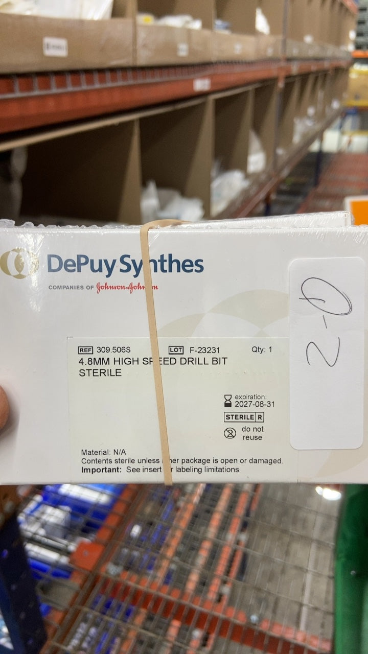 309.506S - DEPUY - High Speed Drill Bit, 4.8 dia. x 86 mm Length, Sterile, (BX/1)