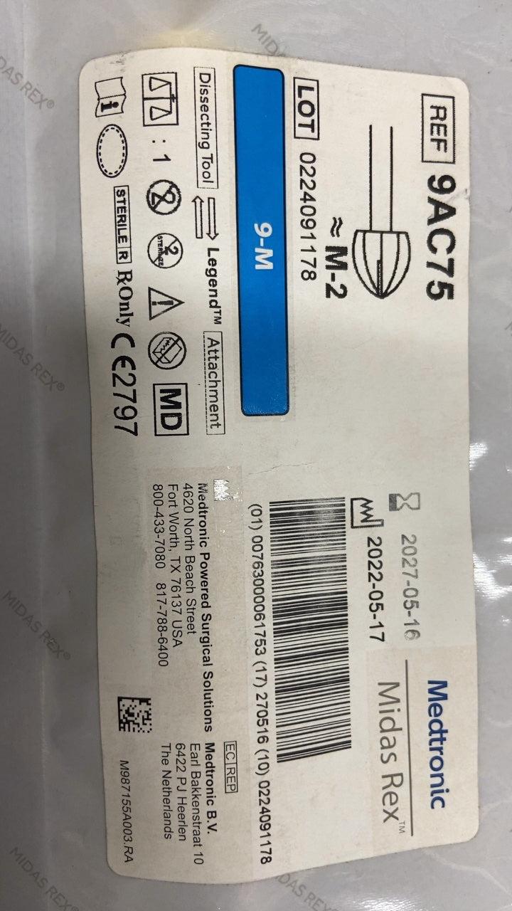 9AC75 - MEDTRONIC - Midas Rex Fluted Acorn Cutting Burr, 7.5 mm Head Diameter, 9 cm Length, (EA/1)