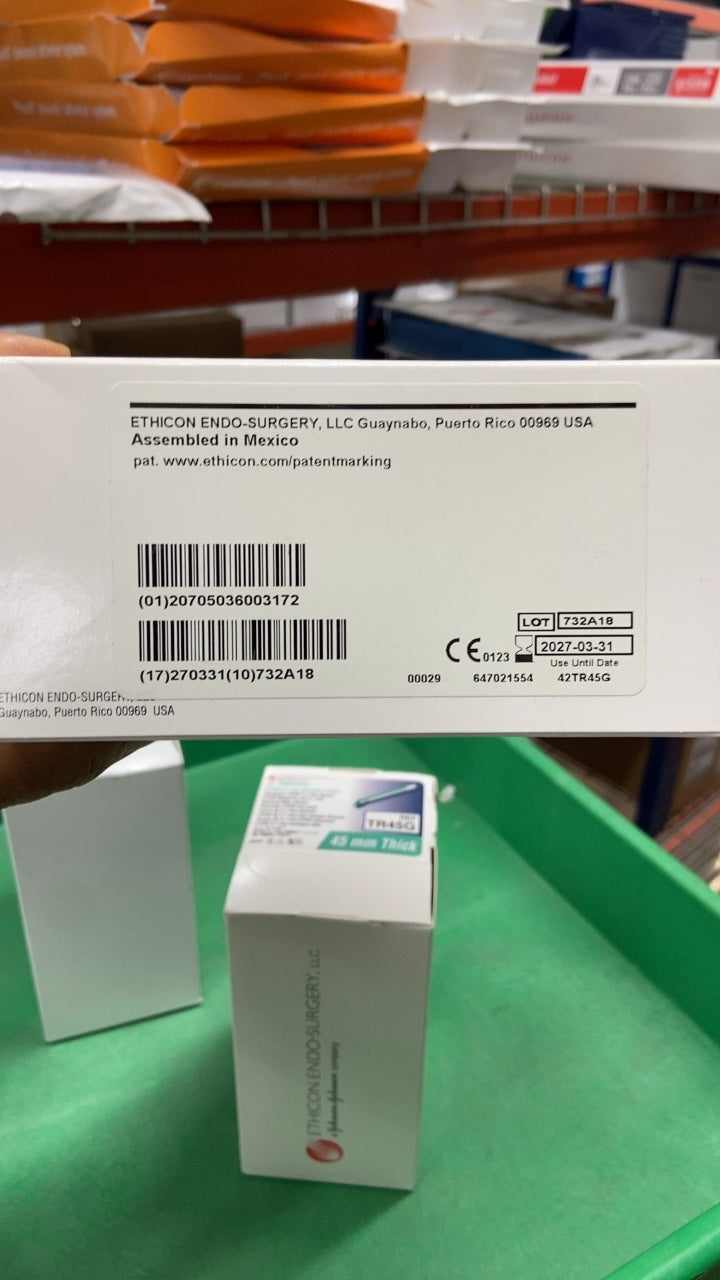 TR45G - ETHICON - Endopath ETS Articulating Linear Cutter Reloads, 45 mm, Green, (BX/12)