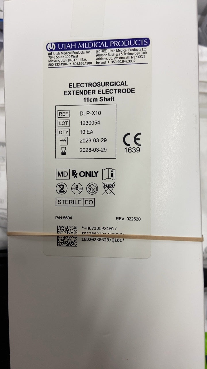 DLP-X10 - UTAH MEDICAL - ELECTROSURGICAL EXTENDER ELECTRODE 11cm Shaft, (BX/10)