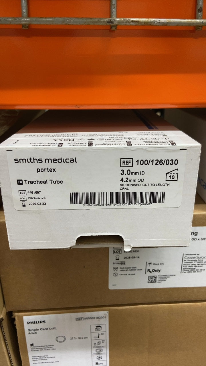 100/126/030 - SMITHS MEDICAL - Tracheal Tube, (BX/10)