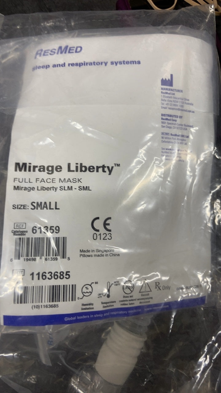 61359 - RESMED - Mirage Liberty Full Face Mask, Size Small, (EA/1)