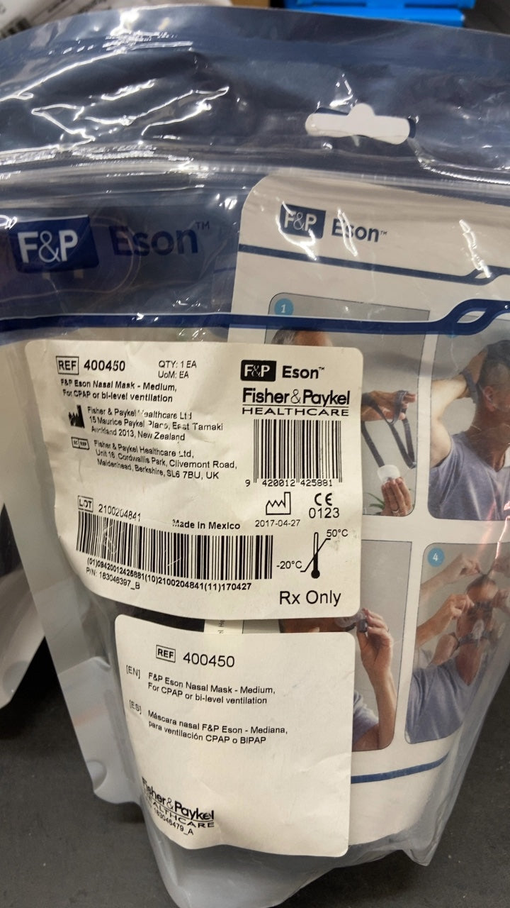 400450 - FISHER & PAYKEL - F&P Eson Nasal Mask - Medium, For CPAP or bi-level ventilation, (EA/1)