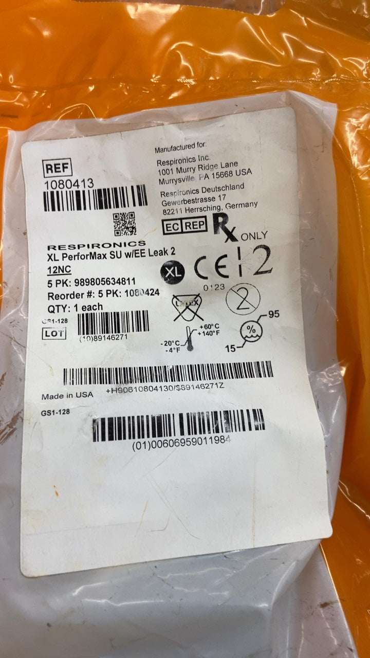 1080413 - RESPIRONICS - RESPIRONICS XL PerforMax SU wIEC Leak 2 12NC, (EA/26)