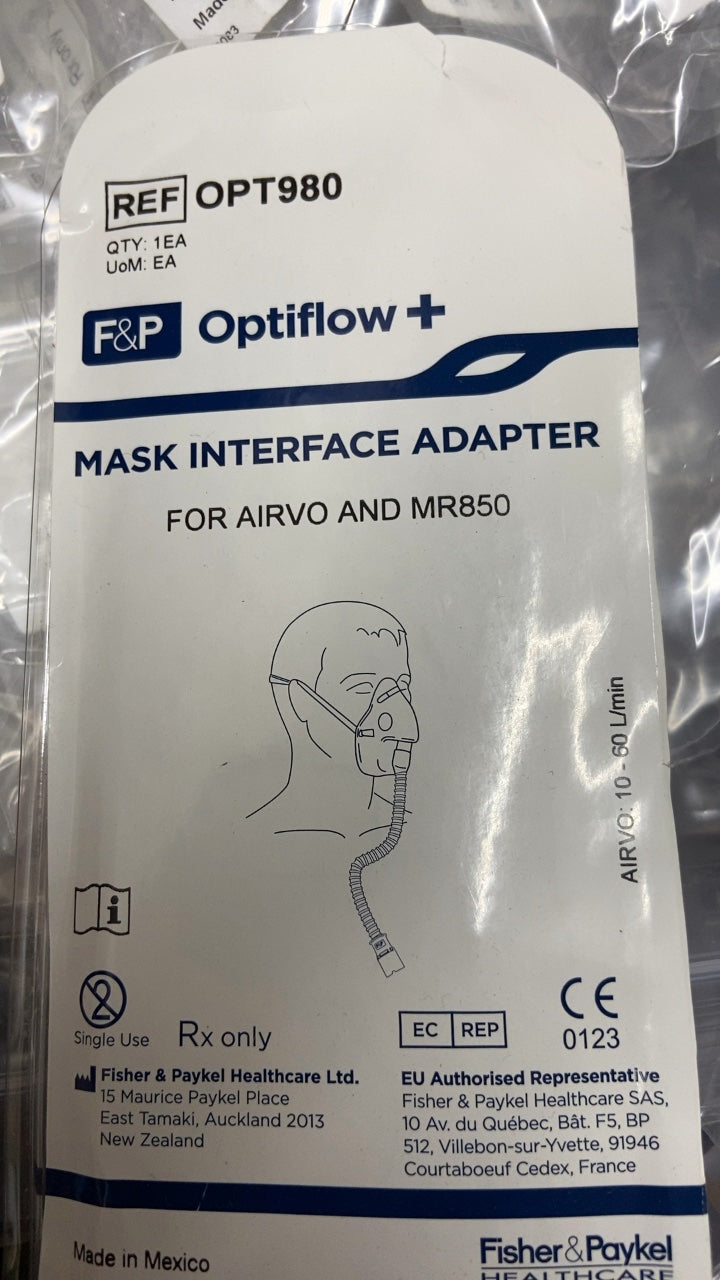 OPT980 - FISHER & PAYKEL - MASK INTERFACE ADAPTER FOR AIRVO AND MR850, (EA/1)