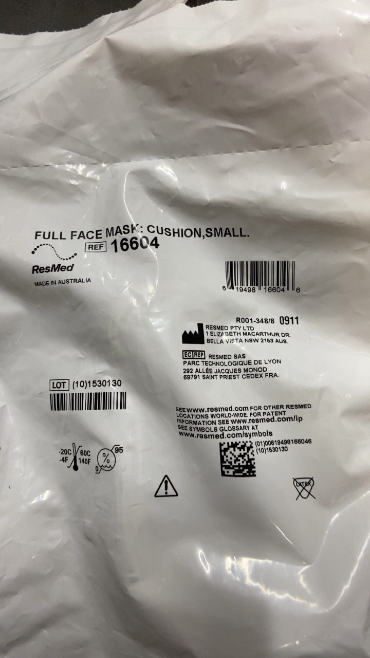 16604 - RESMED - FULL FACE MASK: CUSHION, SMALL, (EA/1)