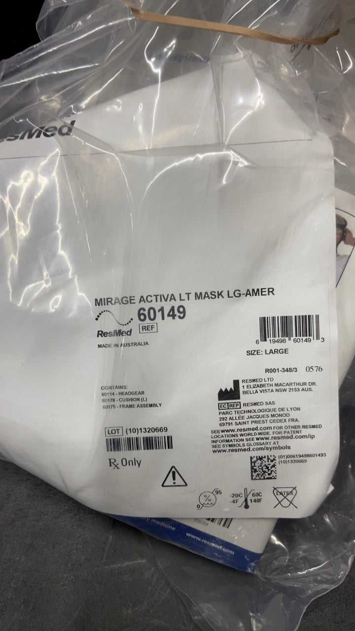 60149 - RESMED - MIRAGE ACTIVA LT MASK LG-AMER, (EA/1)