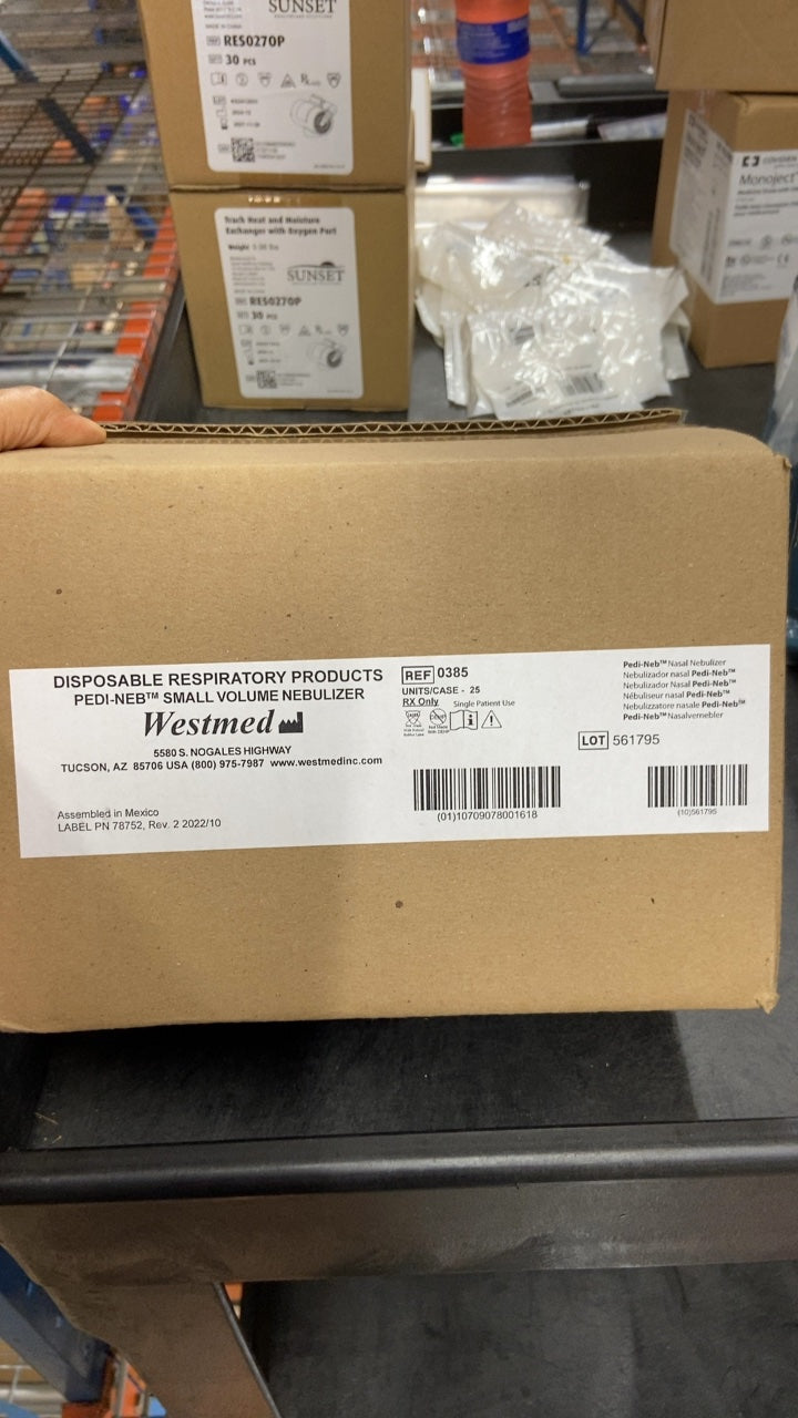 385 - WESTMED - DISPOSABLE RESPIRATORY PRODUCTS PEDI-NEPH SMALL VOLUME NEBULIZER, (BX/25)