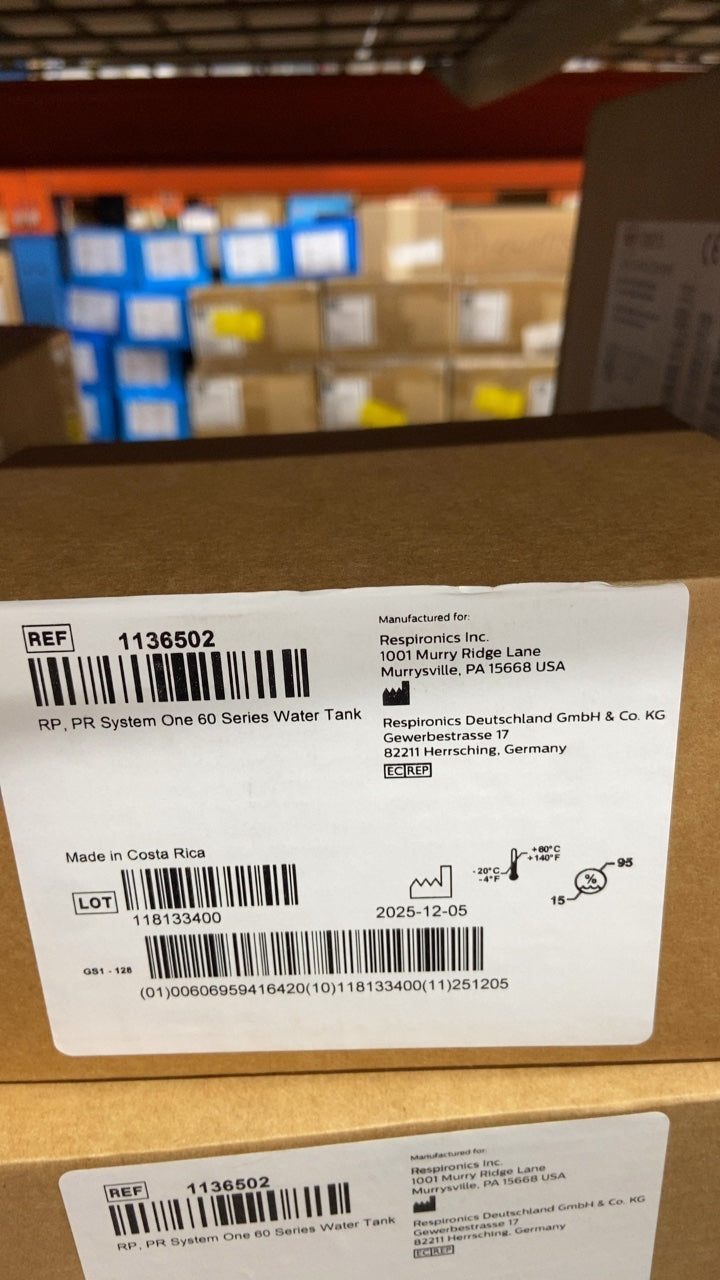 1136502 - RESPIRONICS - RP, PR System One 60 Series Water Tank, (BX/1)