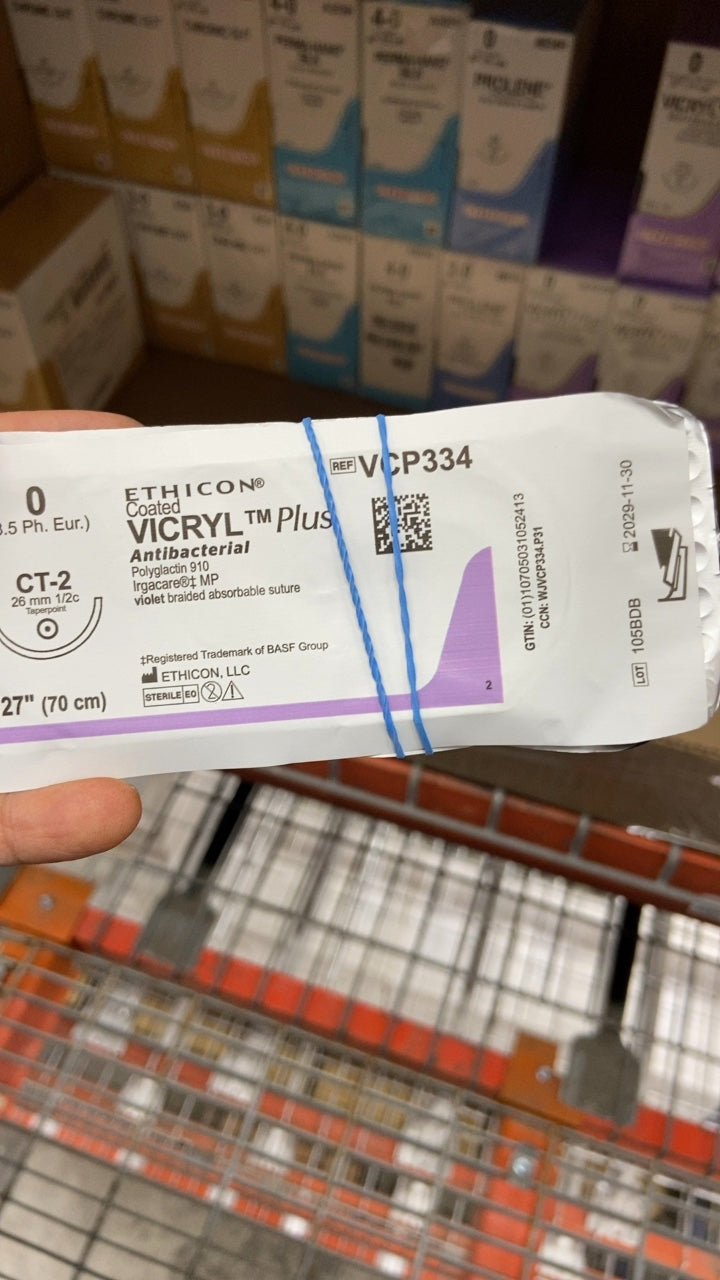 VCP334 - ETHICON - VICRYL Plus Antibacterial Coated Polyglactin 910 Suture, (EA/1)