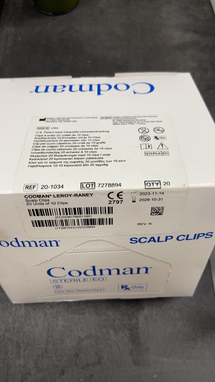20-1034 - INTEGRA - SCALP CLIPS, (CS/20)