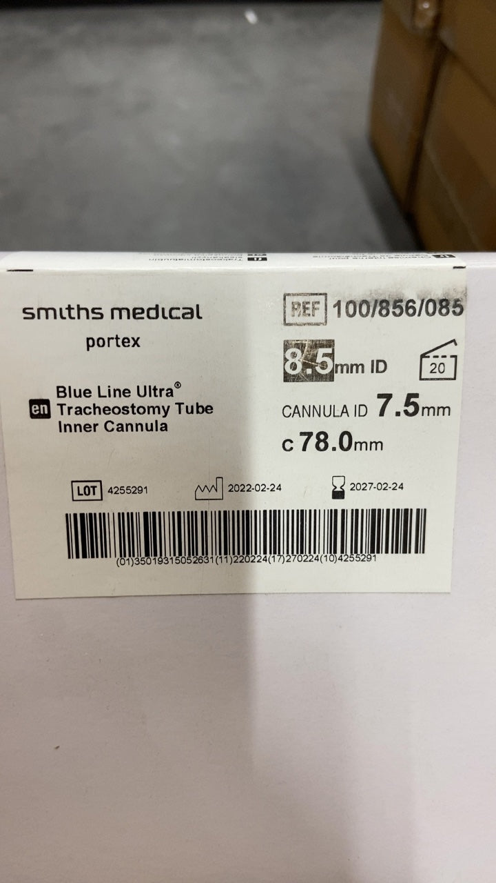 100/856/085 - SMITHS MEDICAL - Blue Line Ultra Tracheostomy Tube Inner Cannula, (BX/20)
