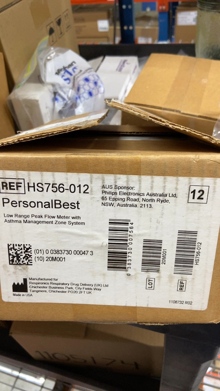 HS756-012 - RESPIRONICS - PersonalBest Low Range Peak Flow Meter with Asthma Management Zone System, (CS/12)