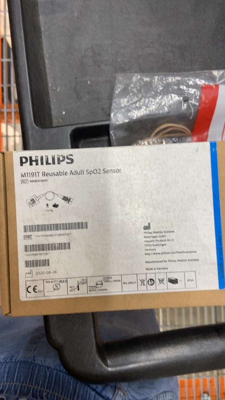 M1191T - PHILIPS - M1191T Reusable Adult SpO2 Sensor, (BX/1)