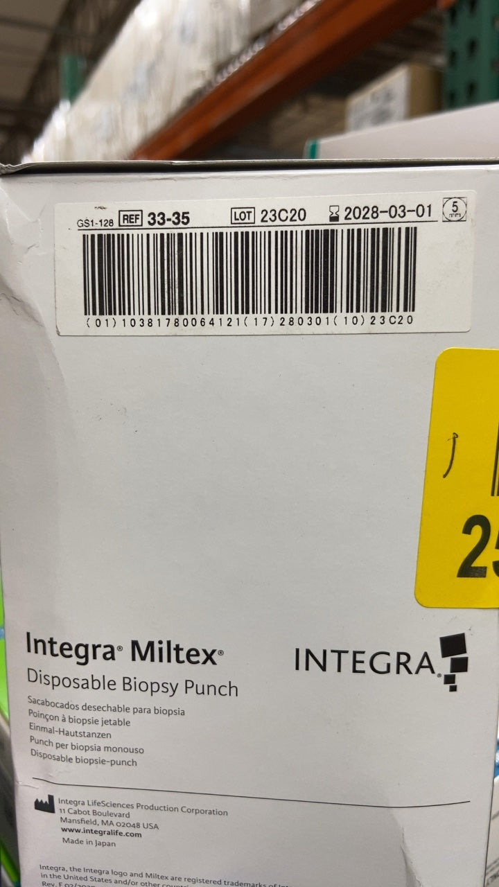 33-35 - INTEGRA - Integra Miltex Disposable Biopsy Punch, (BX/50)