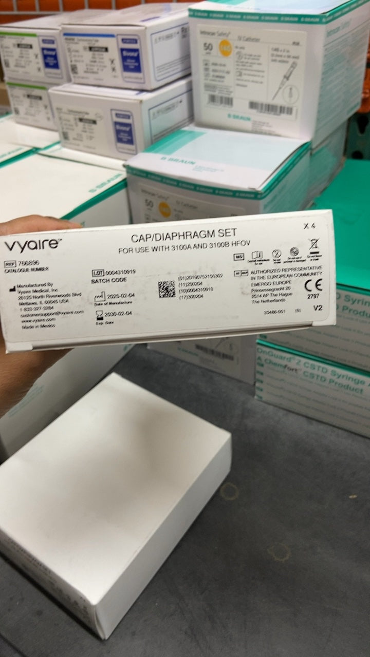 766896 - VYAIRE MEDICAL - CAP/DIAPHRAGM SET FOR USE WITH 3100A AND 3100B HFOV, (BX/4)