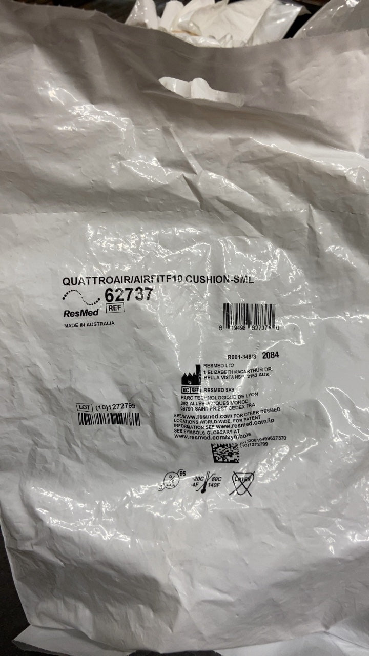 62737 - RESMED - QUATTROAIR/AIRFITF10 CUSHION-SML, (EA/1)