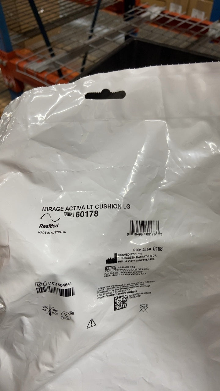 60178 - RESMED - MIRAGE ACTIVA LT CUSHION LG, (EA/27)