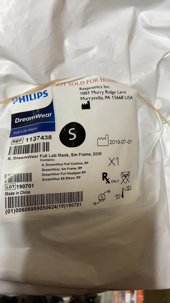 1137438 - RESPIRONICS - DreamWear Full Lab Mask, Sm Frame, DOM, (EA/1)