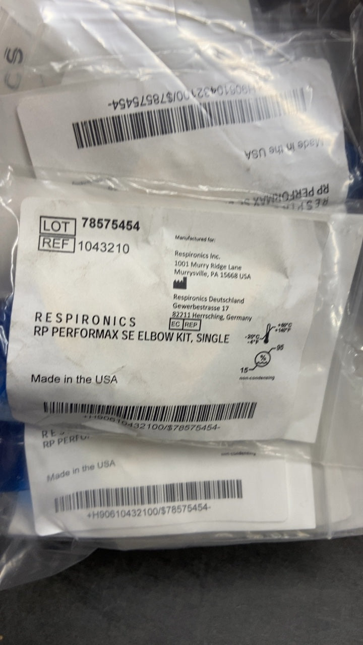 1043210 - RESPIRONICS - RP PERFORMAX SE ELBOW KIT, SINGLE, (EA/1)