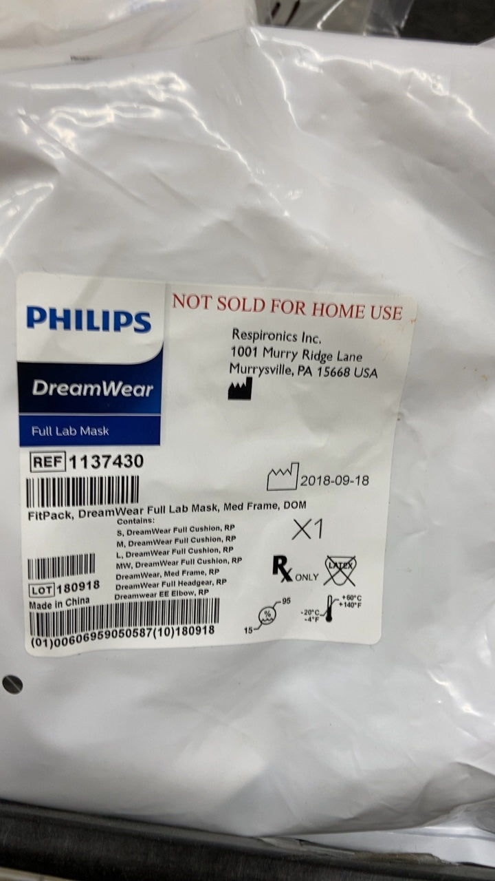 1137430 - RESPIRONICS - DreamWear Full Lab Mask, (EA/8)