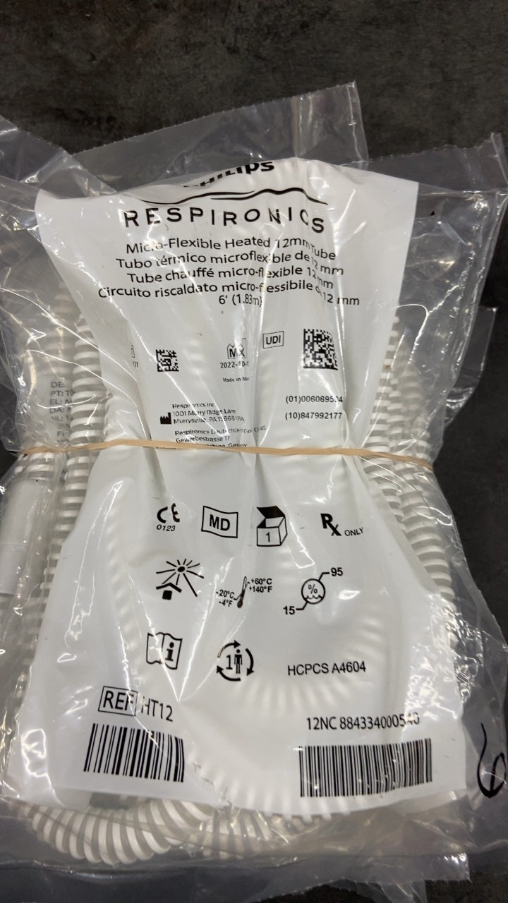 HT12 - RESPIRONICS - Micro-Flexible Heated 12mm Tube, (EA/1)