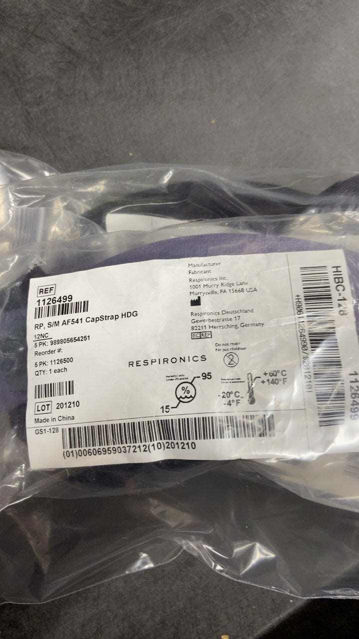 1126499 - RESPIRONICS - RP, S/M AF541 CapStrap HDG, (EA/1)