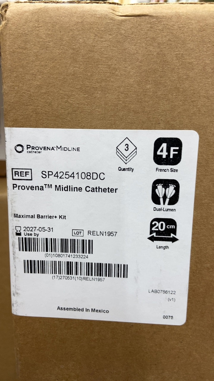 SP4254108DC - PROVENA - Provena™ Midline Catheter, (BX/3)