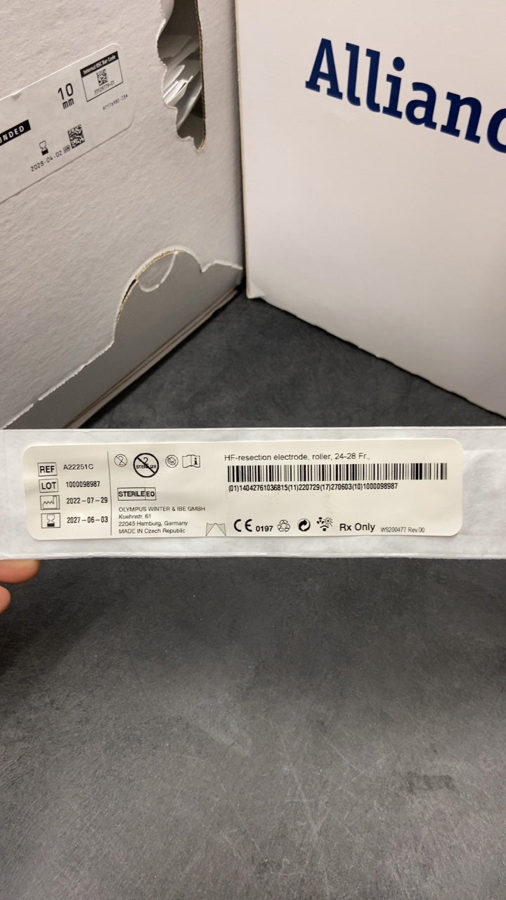 A22251C - OLYMPUS - HF Resection Electrode, Roller, 24 to 28 Fr Size, 12/30 deg Angle, (EA/1)