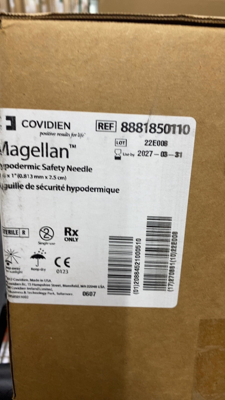 8881850110 - COVIDIEN - Magellan Hypodermic Safety Needle, (BX/500)