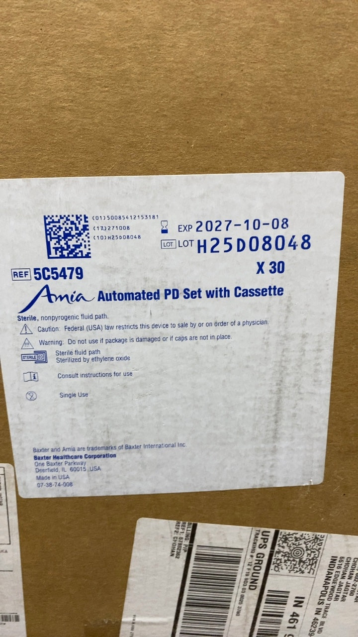 5C5479 - BAXTER - Amia Automated PD Set with Cassette, (BX/30)