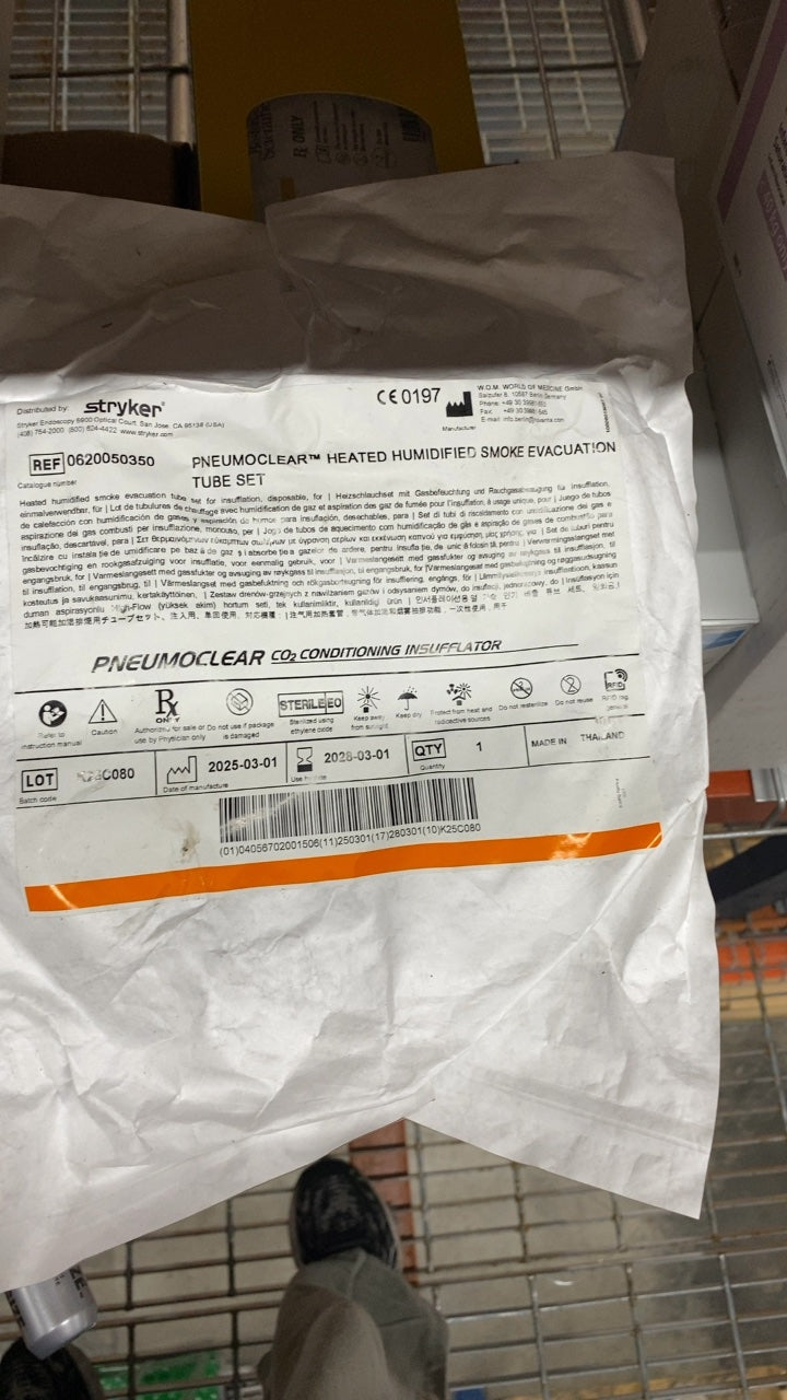 620050350 - STRYKER - PneumoClear Heated Humidified Smoke Evacuation Tube Set, (EA/1)