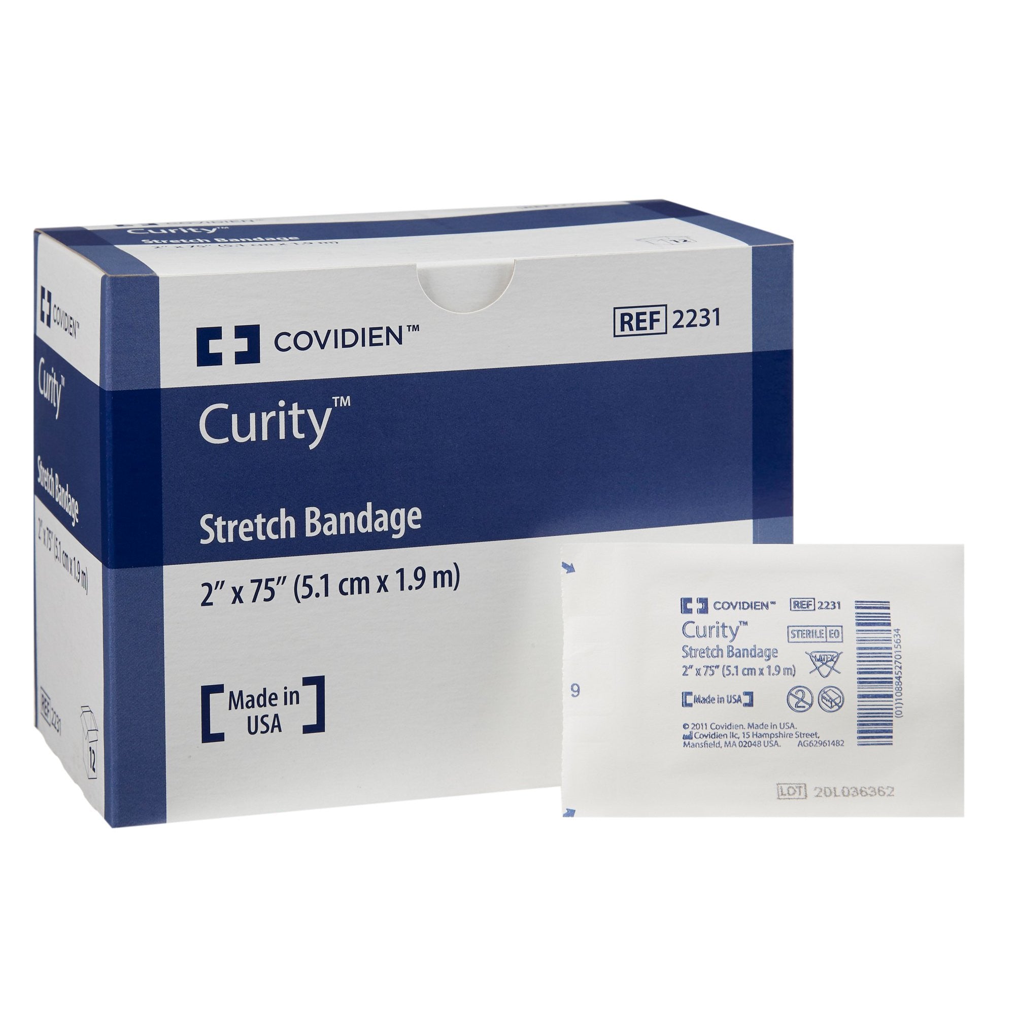 188586 - Curity - Curity Conforming Bandage 2 X 75 Inch 1-Ply Sterile 1 per Pack, 2231-, Pack of 1, (EA)