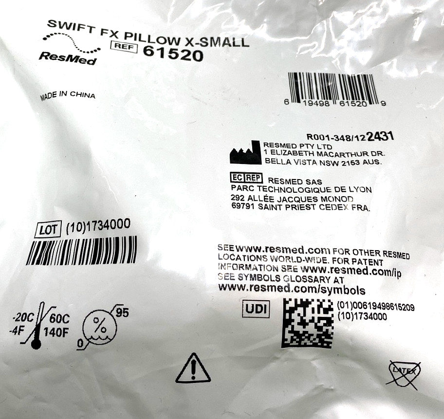 61520 - RESMED - SWIFT FX CUSHION XSML, (EA/1)