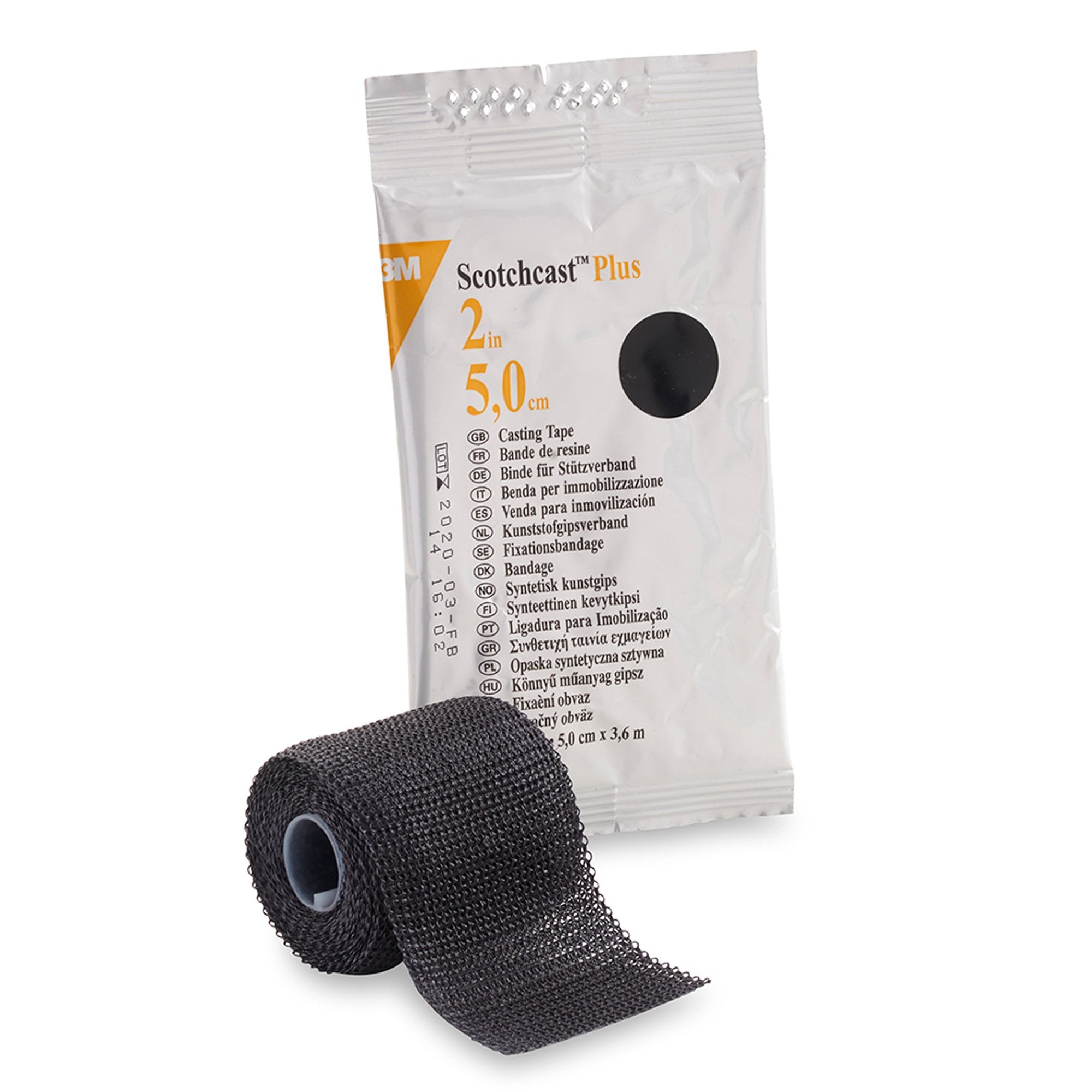 201252 - Scotchcast - Cast Tape 3M Scotchcast Plus 2 Inch x 12 Foot Fiberglass / Resin Black 82002A Pack of 1, (EA)