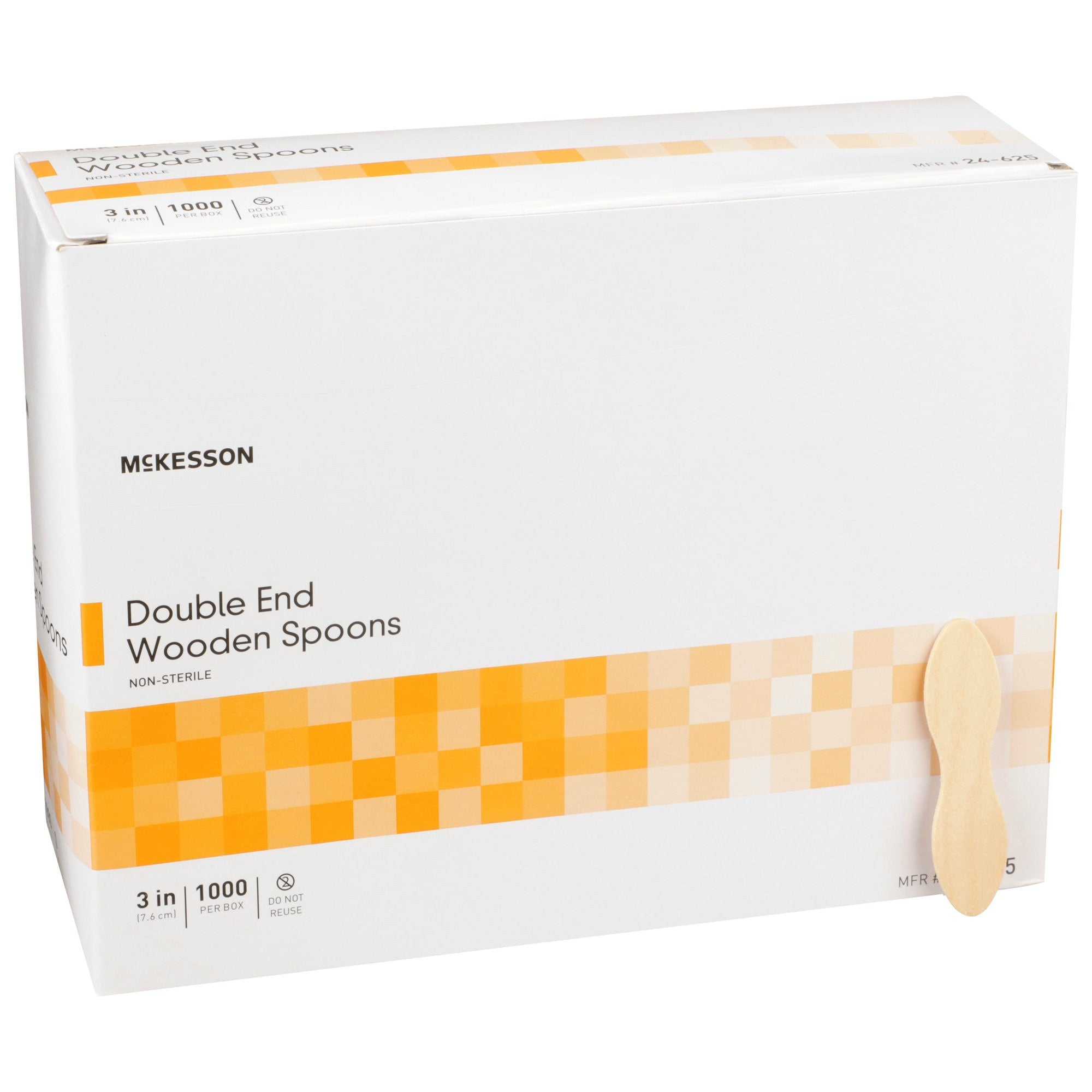 473482 - McKesson - McKesson Medical Spoon Double Ended Tan Wood, 24-625, Case of 10, (CS)