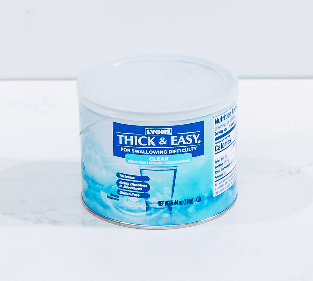 1045473 - Thick & Easy - Food and Beverage Thickener Thick & Easy Clear 4.4 oz. Canister Unflavored Powder IDDSI Level 2 Mildly Thick 25544 Case of 4, (CS)