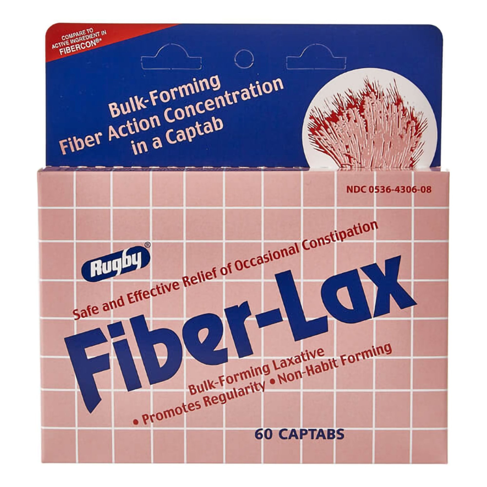 261729 - - Laxative Fiber-Lax Tablet 500 mg Strength Calcium Polycarbophil Pack of 1, (EA)