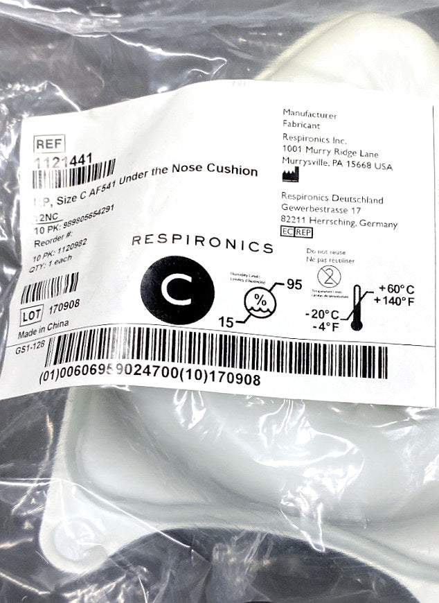 1121441 - RESPIRONICS - AF541 Under Nose Cushion, SIZE C, RP, (EA/1)