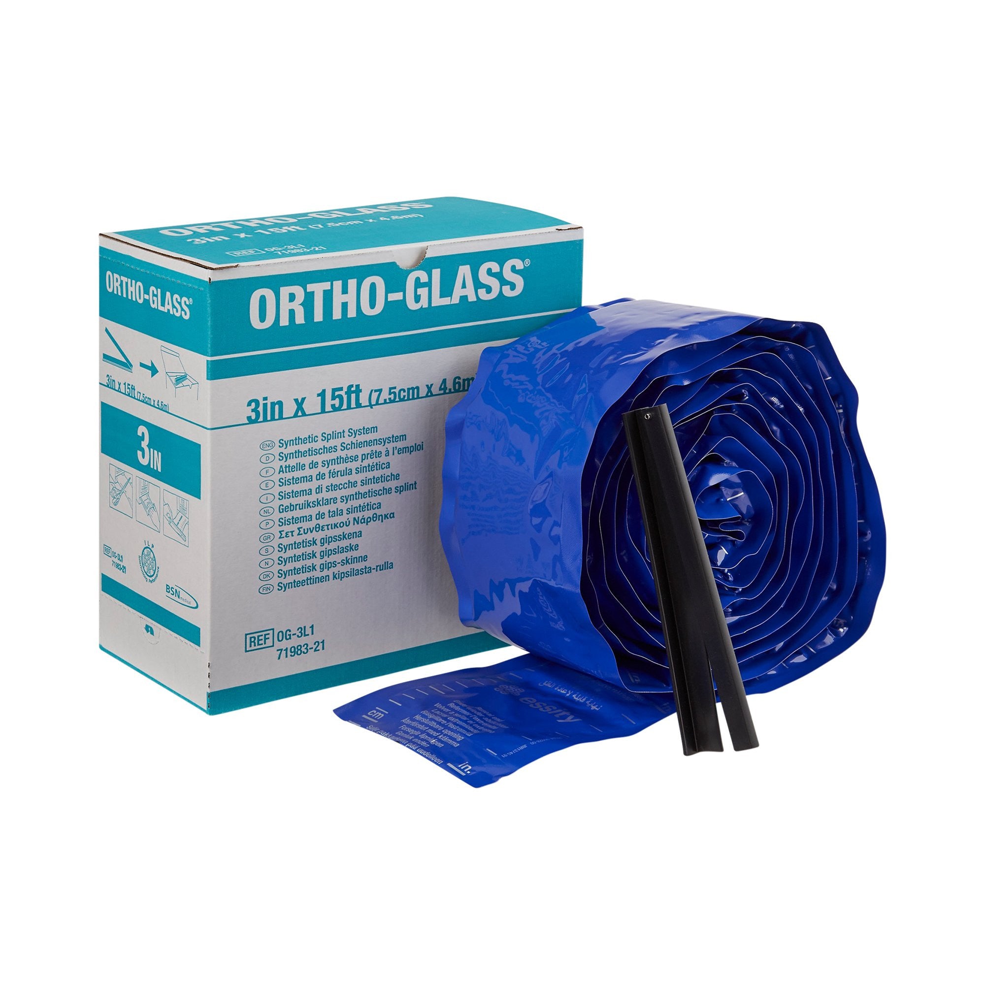 282600 - ORTHO-GLASS - ORTHO-GLASS Padded Splint Roll, Size 3'' x 15 ft, NonSterile, Case of 2, (CS)