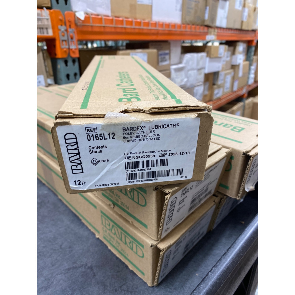 0165L12 - BARD - Bardex® Lubricath® Foley Catheter 5cc Balloon Lubricious Coated, (BX/12)