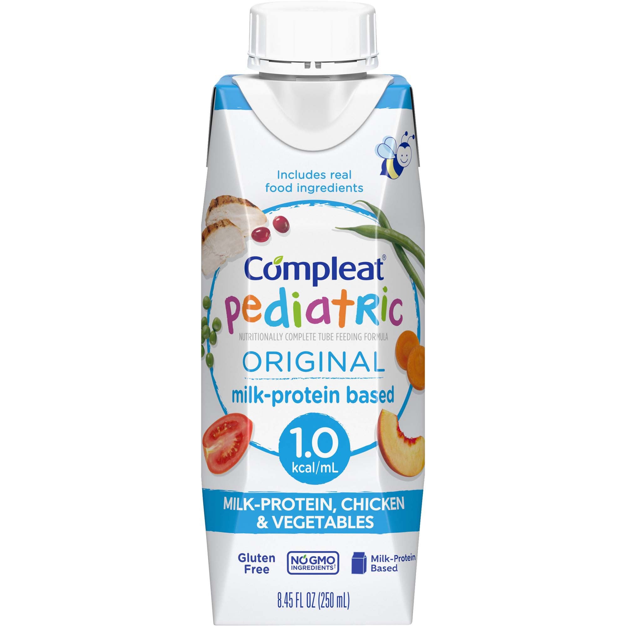 855367 - Compleat - Pediatric Tube Feeding Formula Compleat Pediatric Original Unflavored 8.45 oz. Reclosable Carton Liquid Real Food Ingredients Pack of 1, (EA)